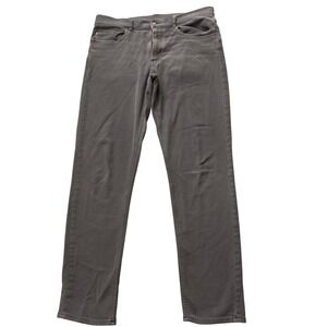 Faherty Brand Mens 5-Pocket Straight Leg Terry Pants Charcoal Gray Size 34 EE17